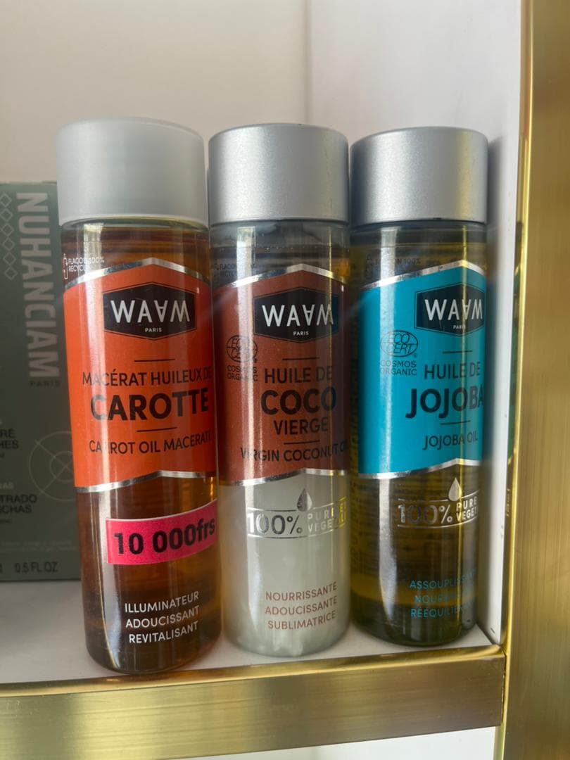 WAAM Paris Huile de Jojoba 100 ml, certifiée Ecocert, 100% pure végétale